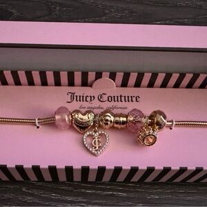 Juicy Couture Heritage Collection Gold Tone Charm Bracelet